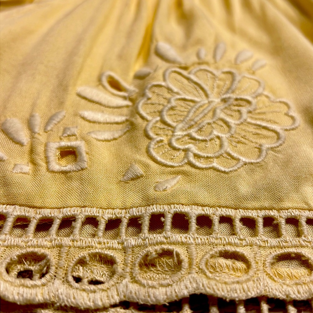 BILLABONG Summer Skies Yellow Embroidered Shorts - Picture 3 of 12